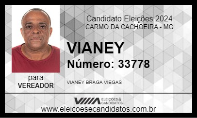 Candidato VIANEY 2024 - CARMO DA CACHOEIRA - Eleições