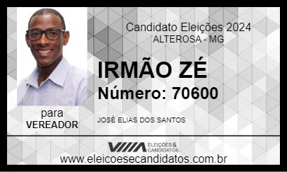 Candidato IRMÃO ZÉ 2024 - ALTEROSA - Eleições