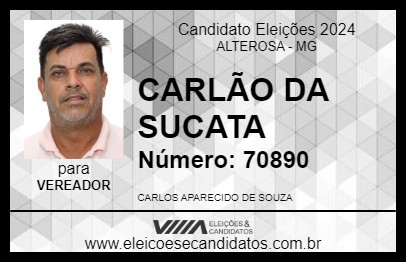 Candidato CARLÃO DA SUCATA 2024 - ALTEROSA - Eleições