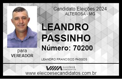 Candidato LEANDRO PASSINHO 2024 - ALTEROSA - Eleições