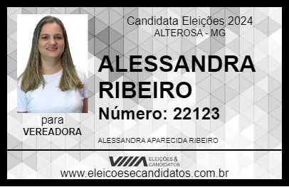 Candidato ALESSANDRA RIBEIRO 2024 - ALTEROSA - Eleições