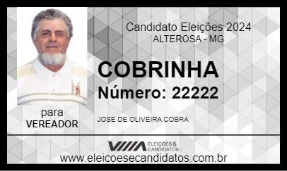 Candidato COBRINHA 2024 - ALTEROSA - Eleições