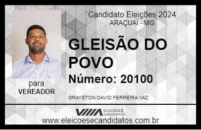 Candidato GLEISÃO DO POVO 2024 - ARAÇUAÍ - Eleições