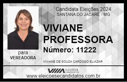 Candidato VIVIANE PROFESSORA 2024 - SANTANA DO JACARÉ - Eleições