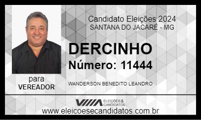 Candidato DERCINHO 2024 - SANTANA DO JACARÉ - Eleições