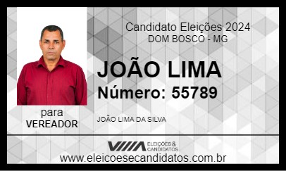 Candidato JOÃO LIMA 2024 - DOM BOSCO - Eleições