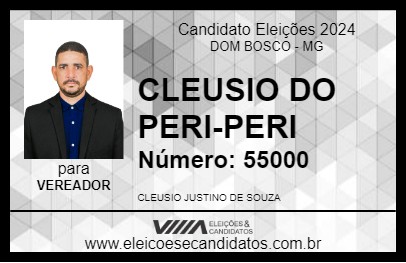 Candidato CLEUSIO DO PERI-PERI 2024 - DOM BOSCO - Eleições