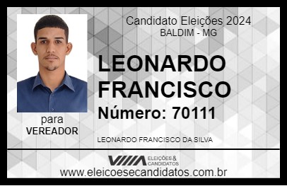 Candidato LEONARDO FRANCISCO 2024 - BALDIM - Eleições