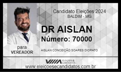 Candidato DR AISLAN 2024 - BALDIM - Eleições