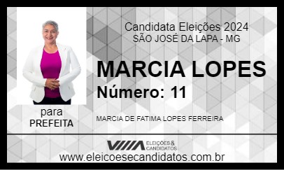 Candidato MARCIA LOPES 2024 - SÃO JOSÉ DA LAPA - Eleições