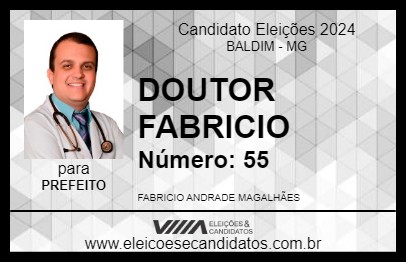 Candidato DOUTOR FABRICIO 2024 - BALDIM - Eleições