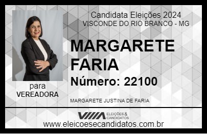 Candidato MARGARETE FARIA 2024 - VISCONDE DO RIO BRANCO - Eleições