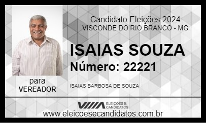 Candidato ISAIAS BARBOSA 2024 - VISCONDE DO RIO BRANCO - Eleições