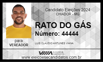 Candidato RATO DO GÁS 2024 - CHIADOR - Eleições