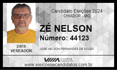 Candidato ZÉ NELSON 2024 - CHIADOR - Eleições