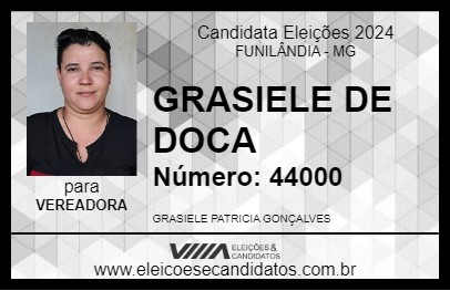 Candidato GRASIELE DE  DOCA 2024 - FUNILÂNDIA - Eleições