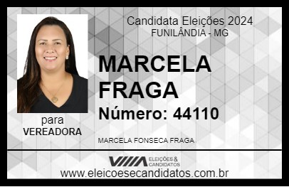 Candidato MARCELA FRAGA 2024 - FUNILÂNDIA - Eleições