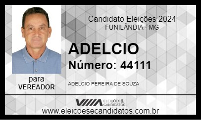 Candidato ADELCIO 2024 - FUNILÂNDIA - Eleições