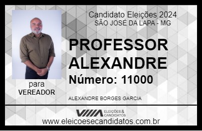 Candidato PROFESSOR ALEXANDRE 2024 - SÃO JOSÉ DA LAPA - Eleições