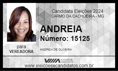 Candidato ANDREIA 2024 - CARMO DA CACHOEIRA - Eleições