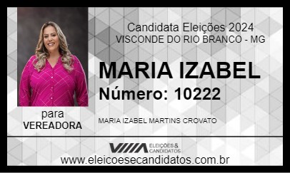 Candidato MARIA IZABEL 2024 - VISCONDE DO RIO BRANCO - Eleições