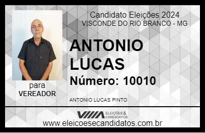 Candidato ANTONIO LUCAS 2024 - VISCONDE DO RIO BRANCO - Eleições