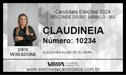 Candidato CLAUDINEIA 2024 - VISCONDE DO RIO BRANCO - Eleições