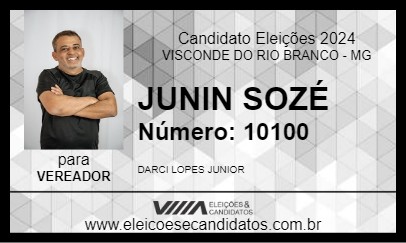 Candidato JUNIN SOZÉ 2024 - VISCONDE DO RIO BRANCO - Eleições