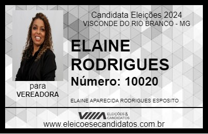 Candidato DRA. ELAINE ESPÓSITO 2024 - VISCONDE DO RIO BRANCO - Eleições