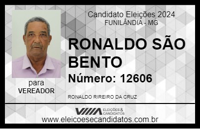 Candidato RONALDO SÃO BENTO 2024 - FUNILÂNDIA - Eleições