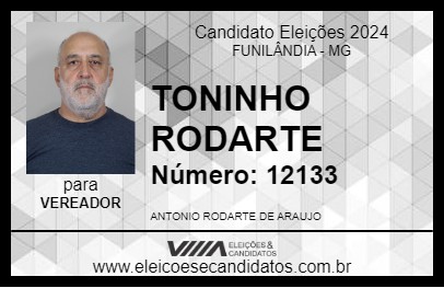 Candidato TONINHO RODARTE 2024 - FUNILÂNDIA - Eleições