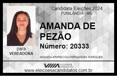 Candidato AMANDA DE PEZÃO 2024 - FUNILÂNDIA - Eleições