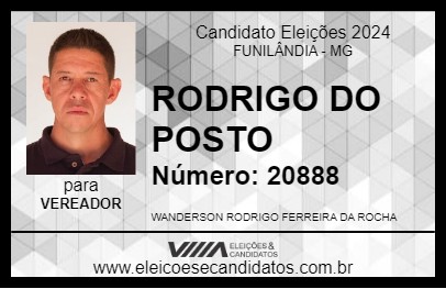 Candidato RODRIGO DO POSTO 2024 - FUNILÂNDIA - Eleições