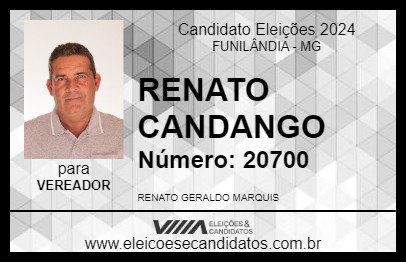 Candidato RENATO CANDANGO 2024 - FUNILÂNDIA - Eleições