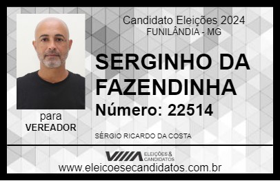 Candidato SERGINHO DA FAZENDINHA 2024 - FUNILÂNDIA - Eleições