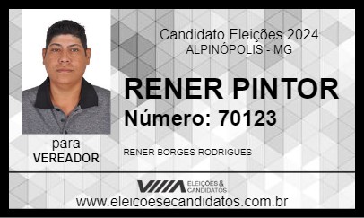 Candidato RENER PINTOR 2024 - ALPINÓPOLIS - Eleições