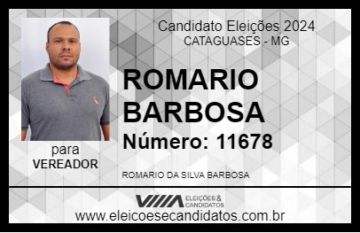 Candidato ROMARIO BARBOSA 2024 - CATAGUASES - Eleições