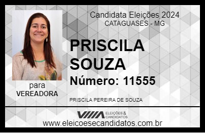 Candidato PRISCILA SOUZA 2024 - CATAGUASES - Eleições