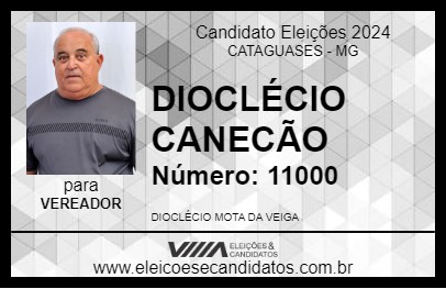 Candidato DIOCLÉCIO CANECÃO 2024 - CATAGUASES - Eleições