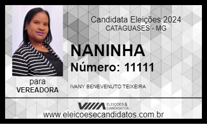 Candidato NANINHA 2024 - CATAGUASES - Eleições