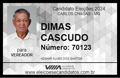 Candidato DIMAS CASCUDO 2024 - CARLOS CHAGAS - Eleições