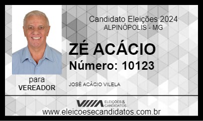 Candidato ZÉ ACÁCIO 2024 - ALPINÓPOLIS - Eleições