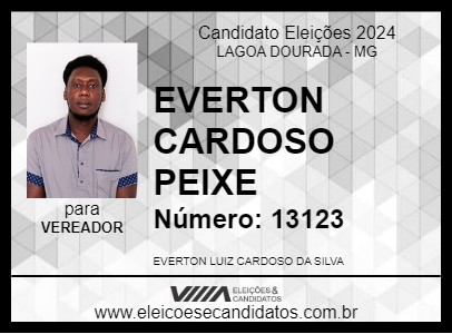 Candidato EVERTON CARDOSO PEIXE 2024 - LAGOA DOURADA - Eleições