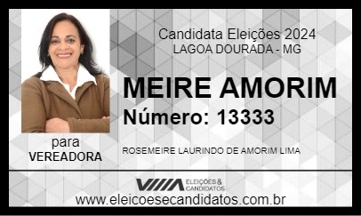 Candidato MEIRE AMORIM 2024 - LAGOA DOURADA - Eleições