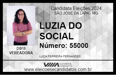 Candidato LUZIA DO SOCIAL 2024 - SÃO JOSÉ DA LAPA - Eleições