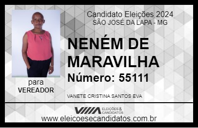 Candidato NENÉM DE MARAVILHA 2024 - SÃO JOSÉ DA LAPA - Eleições