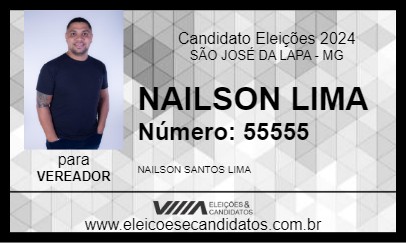 Candidato NAILSON LIMA 2024 - SÃO JOSÉ DA LAPA - Eleições