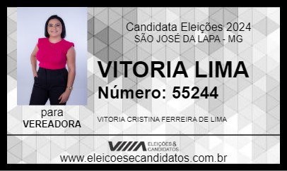 Candidato VITORIA LIMA 2024 - SÃO JOSÉ DA LAPA - Eleições