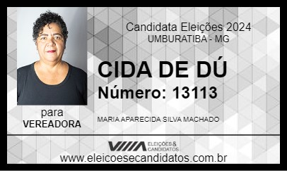 Candidato CIDA DE DÚ 2024 - UMBURATIBA - Eleições