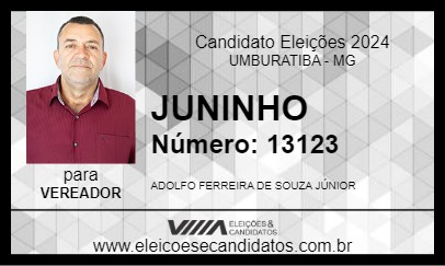 Candidato JUNINHO 2024 - UMBURATIBA - Eleições